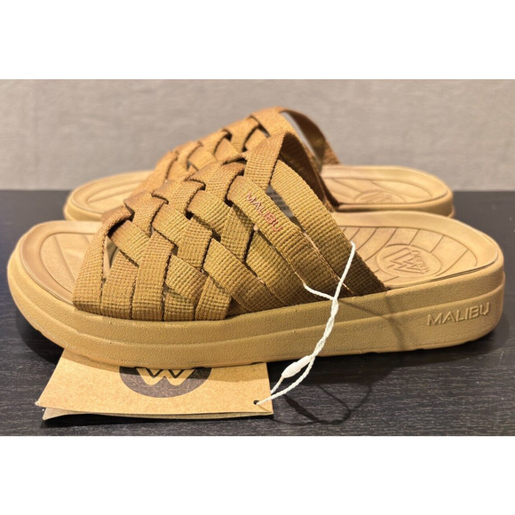 MALIBU SANDALS Zuma EVA Rubber Nylon Tan Women's Size 5 Sandals - Picture 5 of 9